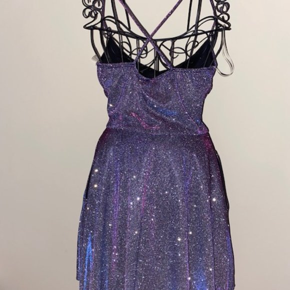 Windsor Sparkly Navy Cocktail Dress Size SMALL - Picture 4 of 6